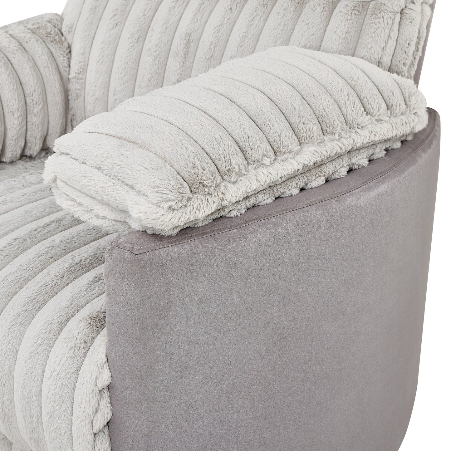 Poltrona reclinabile manuale con rivestimento in velluto a coste Wide Wale