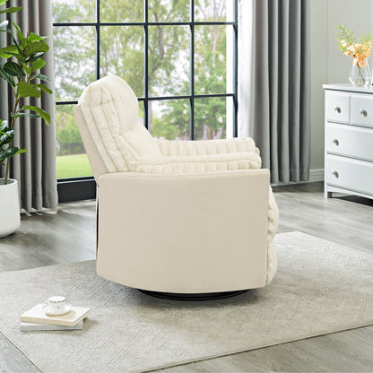 Poltrona reclinabile manuale con rivestimento in velluto a coste Wide Wale