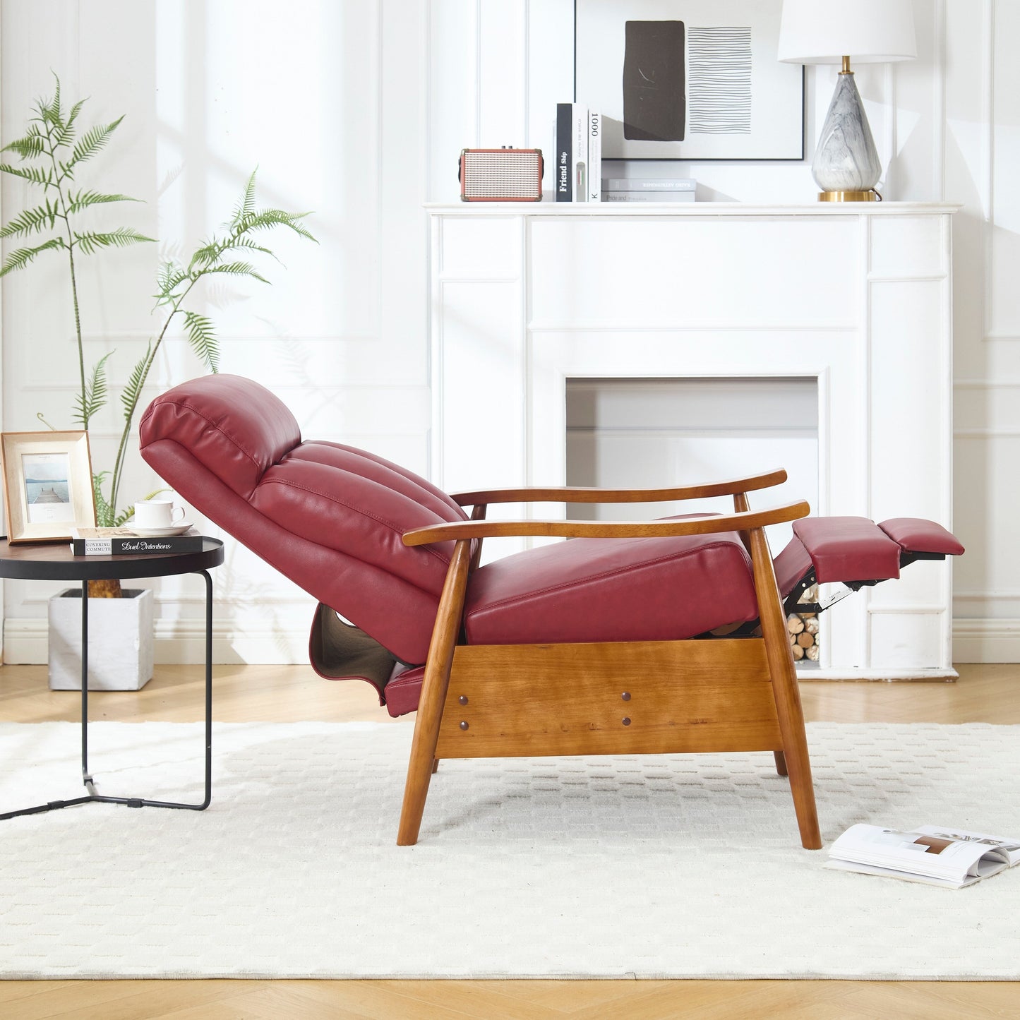 Poltrona chaise longue regolabile rosso vino 26.38