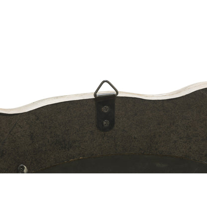 Specchio con cornice in legno di pesce - Blu