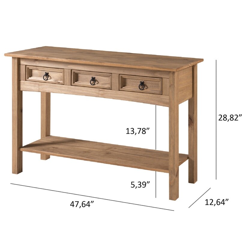 Consolle da ingresso in legno con 3 cassetti Corona | Furniture Dash - N/D
