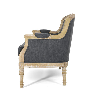 Divano a due posti in legno con struttura in legno di caucciù