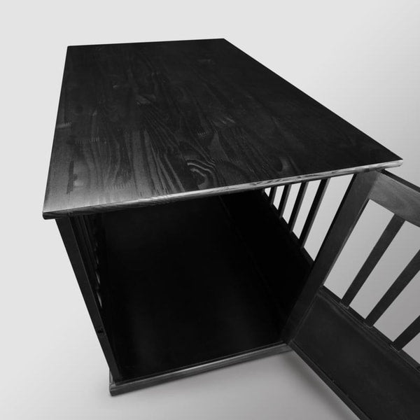 Tavolino in legno per trasportino per animali domestici con porta chiudibile a chiave