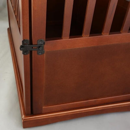 Tavolino in legno per trasportino per animali domestici con porta chiudibile a chiave