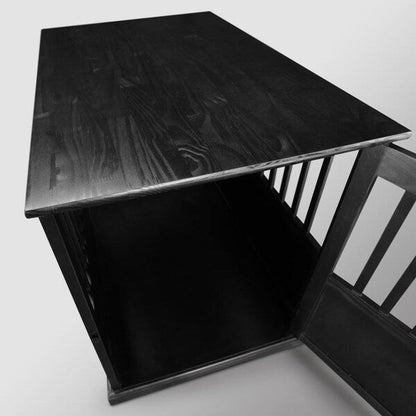 Tavolino in legno per trasportino per animali domestici con porta chiudibile a chiave