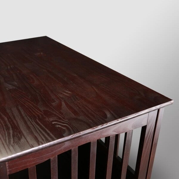 Tavolino in legno per trasportino per animali domestici con porta chiudibile a chiave