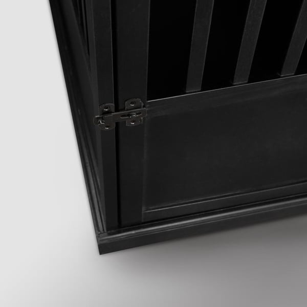 Tavolino in legno per trasportino per animali domestici con porta chiudibile a chiave