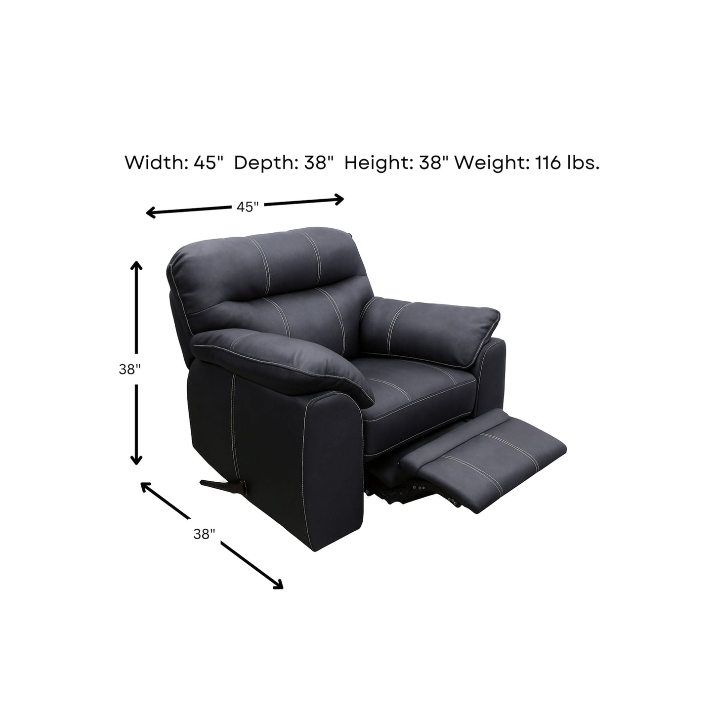 Poltrona reclinabile a dondolo Timberline di Woodhaven Furniture