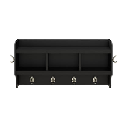 Appendiabiti da parete Woodland 40W con ripiano di Bush Furniture