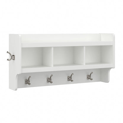 Appendiabiti da parete Woodland 40W con ripiano di Bush Furniture