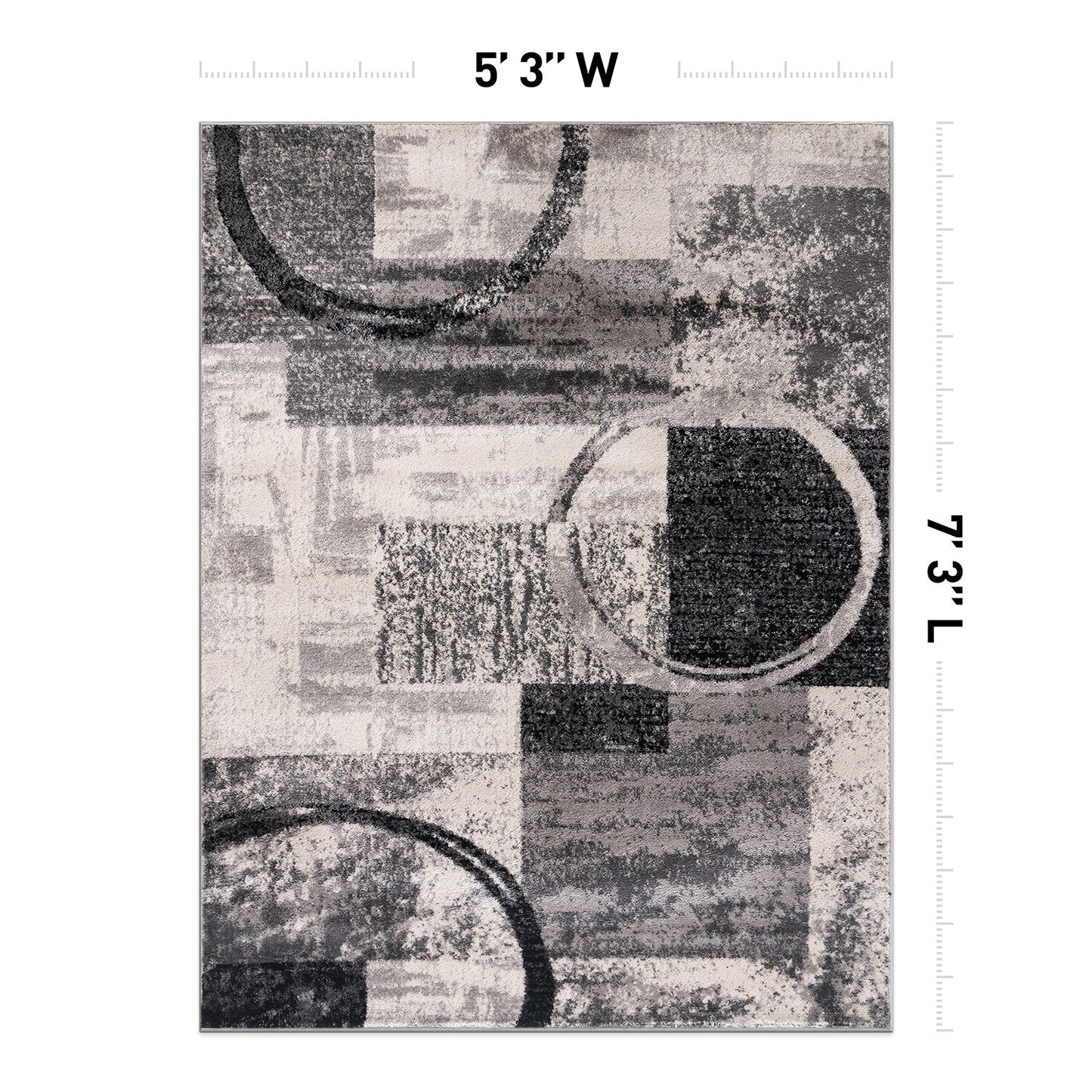 Tappeto circolare astratto in polipropilene fatto a macchina World Rug Gallery