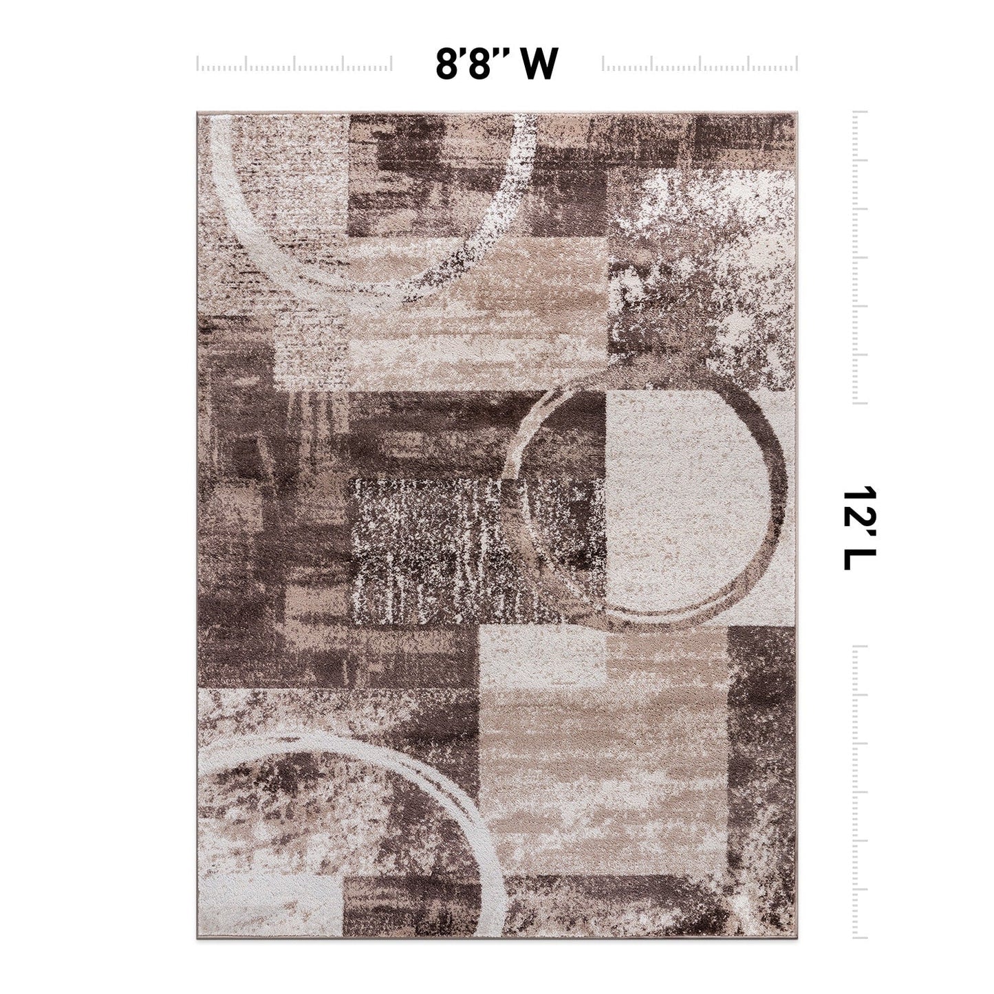 Tappeto circolare astratto in polipropilene fatto a macchina World Rug Gallery