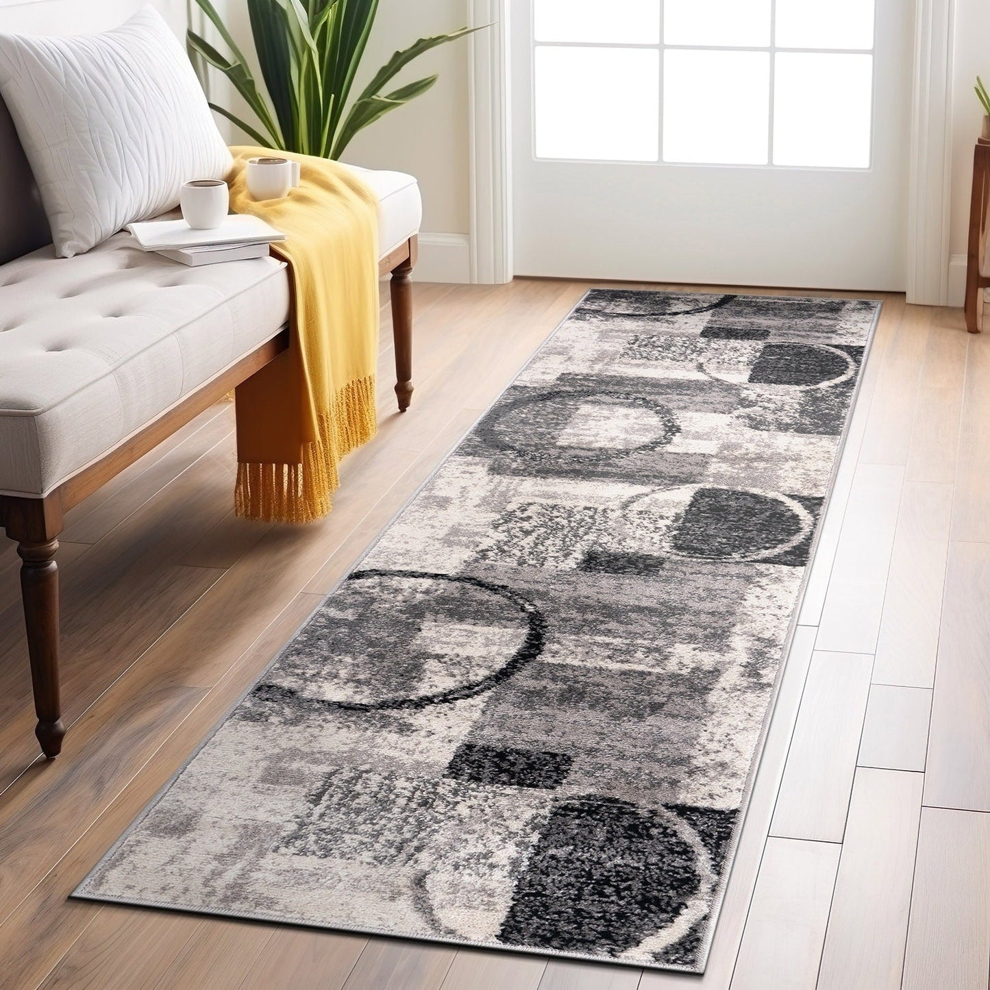 Tappeto circolare astratto in polipropilene fatto a macchina World Rug Gallery