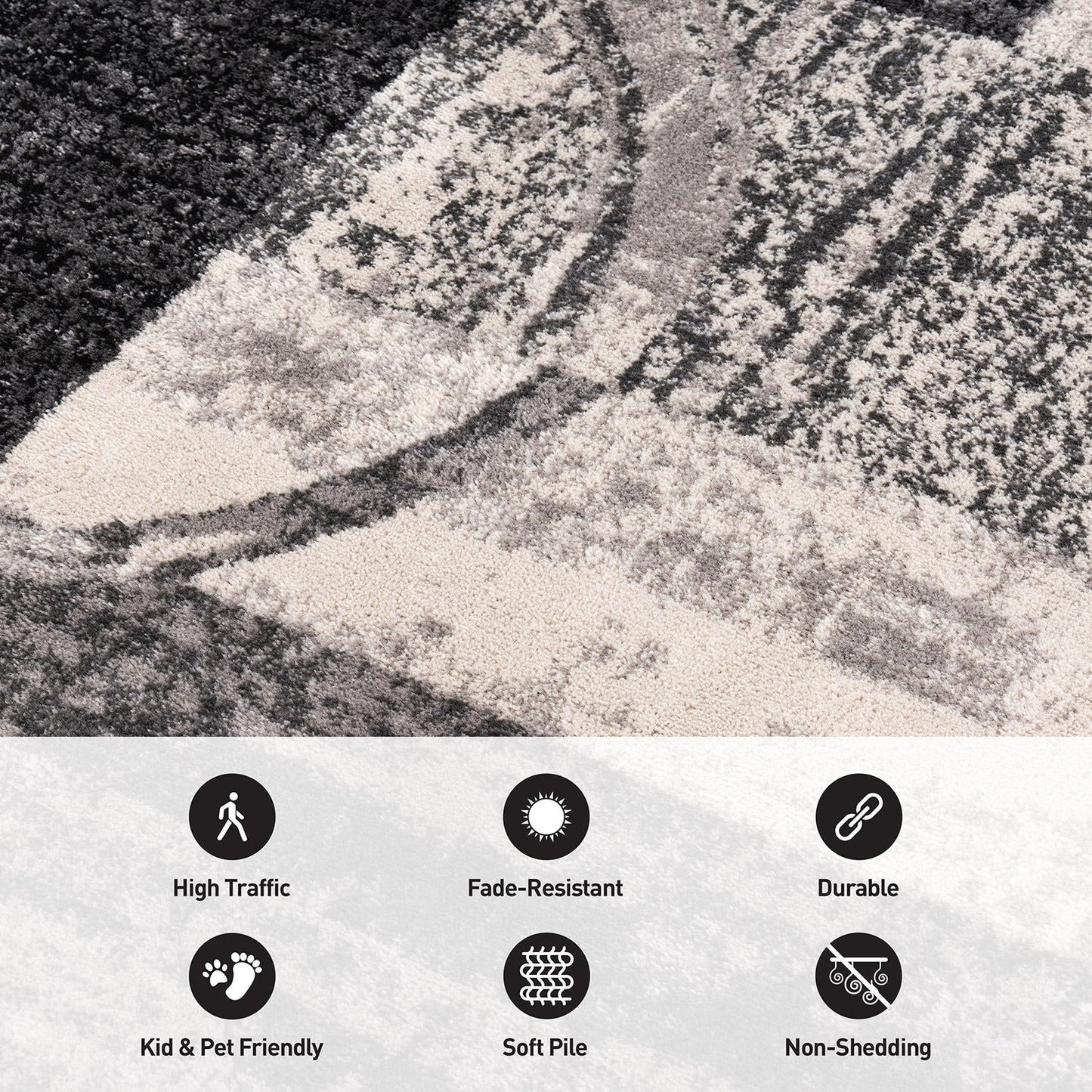 Tappeto circolare astratto in polipropilene fatto a macchina World Rug Gallery