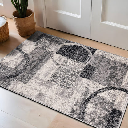 Tappeto circolare astratto in polipropilene fatto a macchina World Rug Gallery