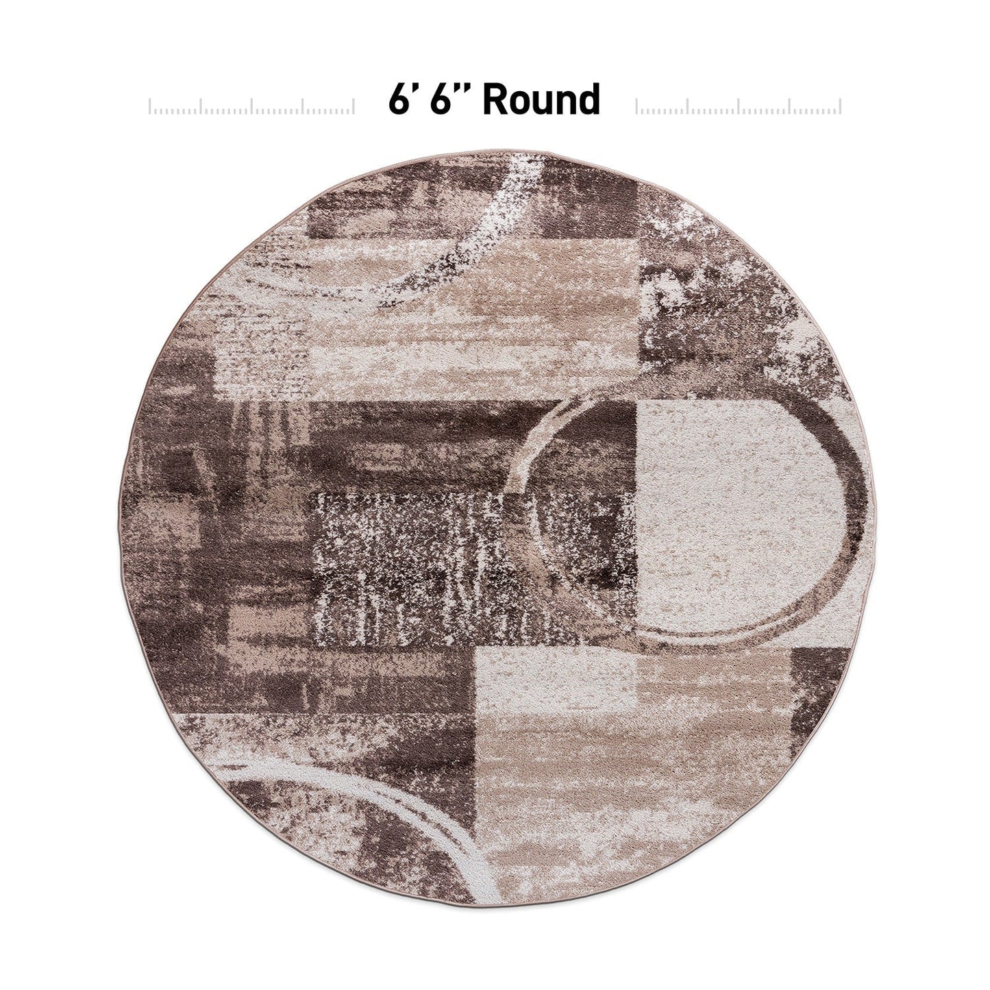 Tappeto circolare astratto in polipropilene fatto a macchina World Rug Gallery