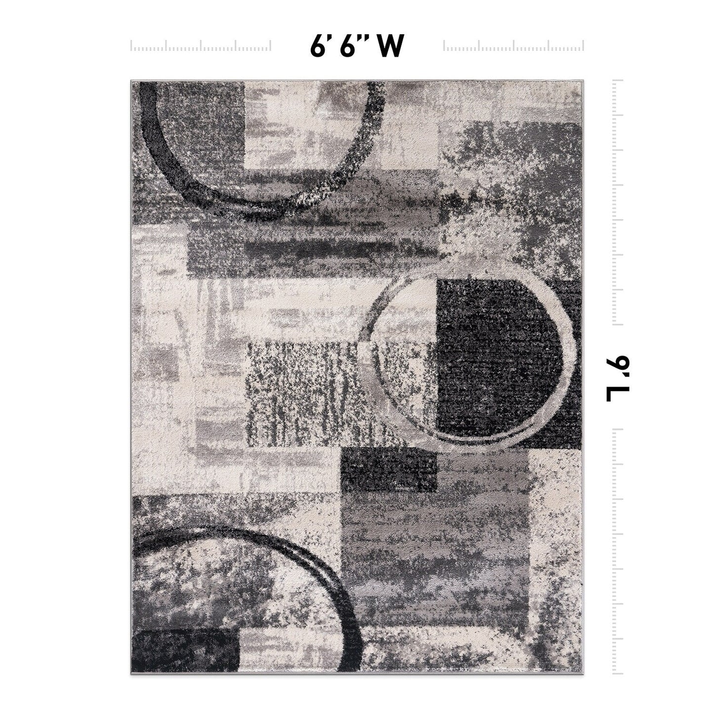 Tappeto circolare astratto in polipropilene fatto a macchina World Rug Gallery