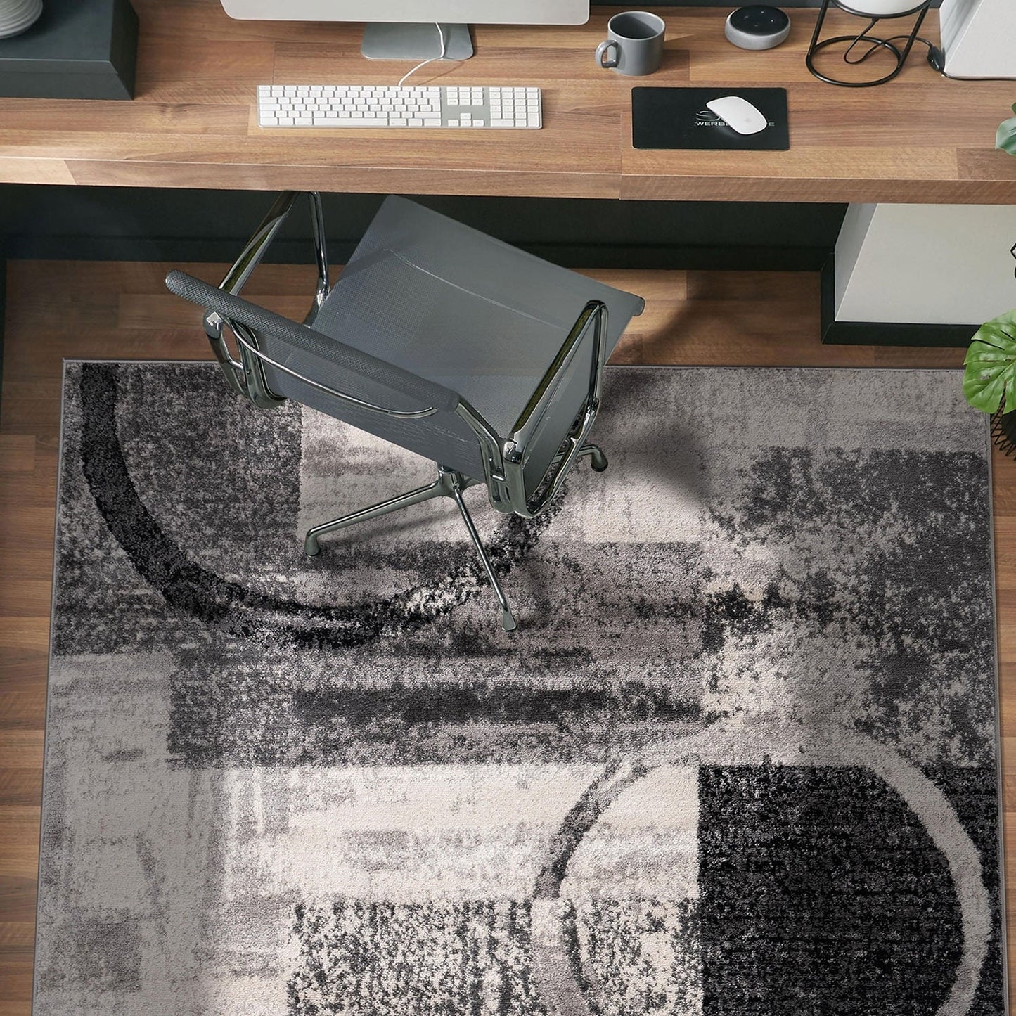 Tappeto circolare astratto in polipropilene fatto a macchina World Rug Gallery