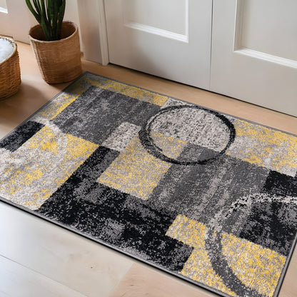 Tappeto circolare astratto in polipropilene fatto a macchina World Rug Gallery