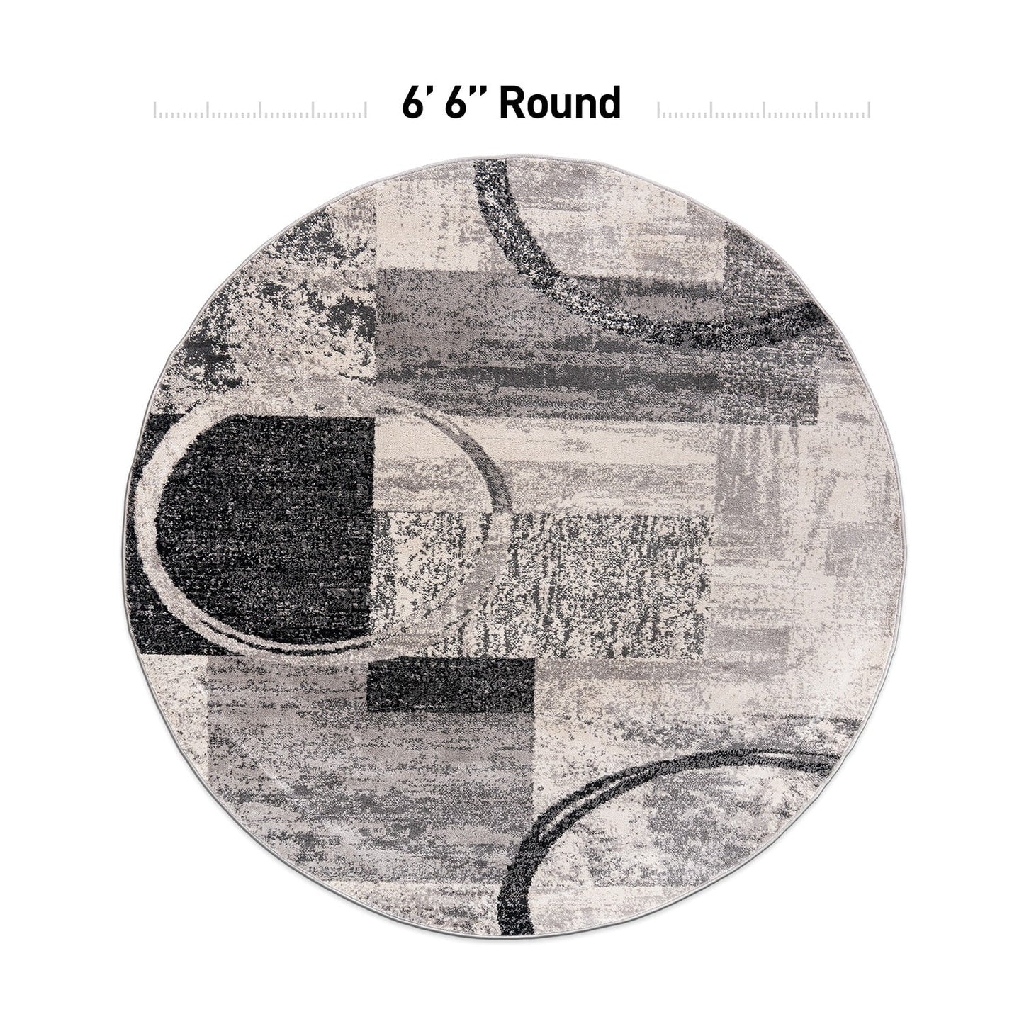 Tappeto circolare astratto in polipropilene fatto a macchina World Rug Gallery