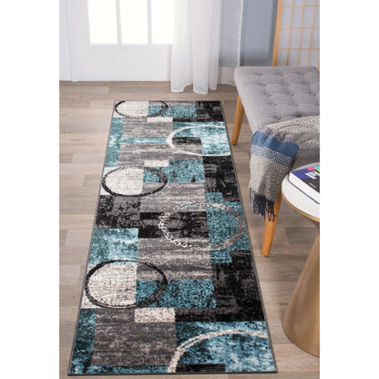 Tappeto circolare astratto in polipropilene fatto a macchina World Rug Gallery