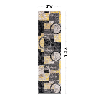 Tappeto circolare astratto in polipropilene fatto a macchina World Rug Gallery