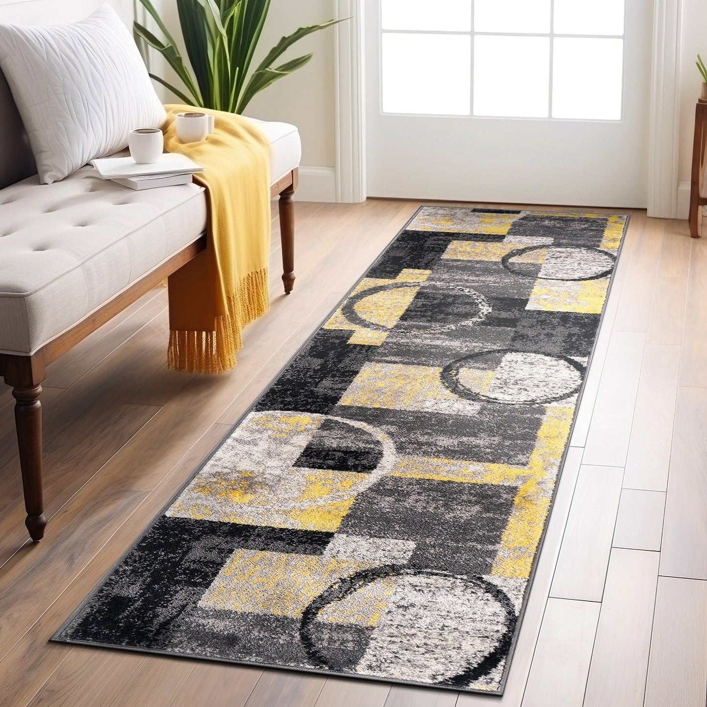 Tappeto circolare astratto in polipropilene fatto a macchina World Rug Gallery