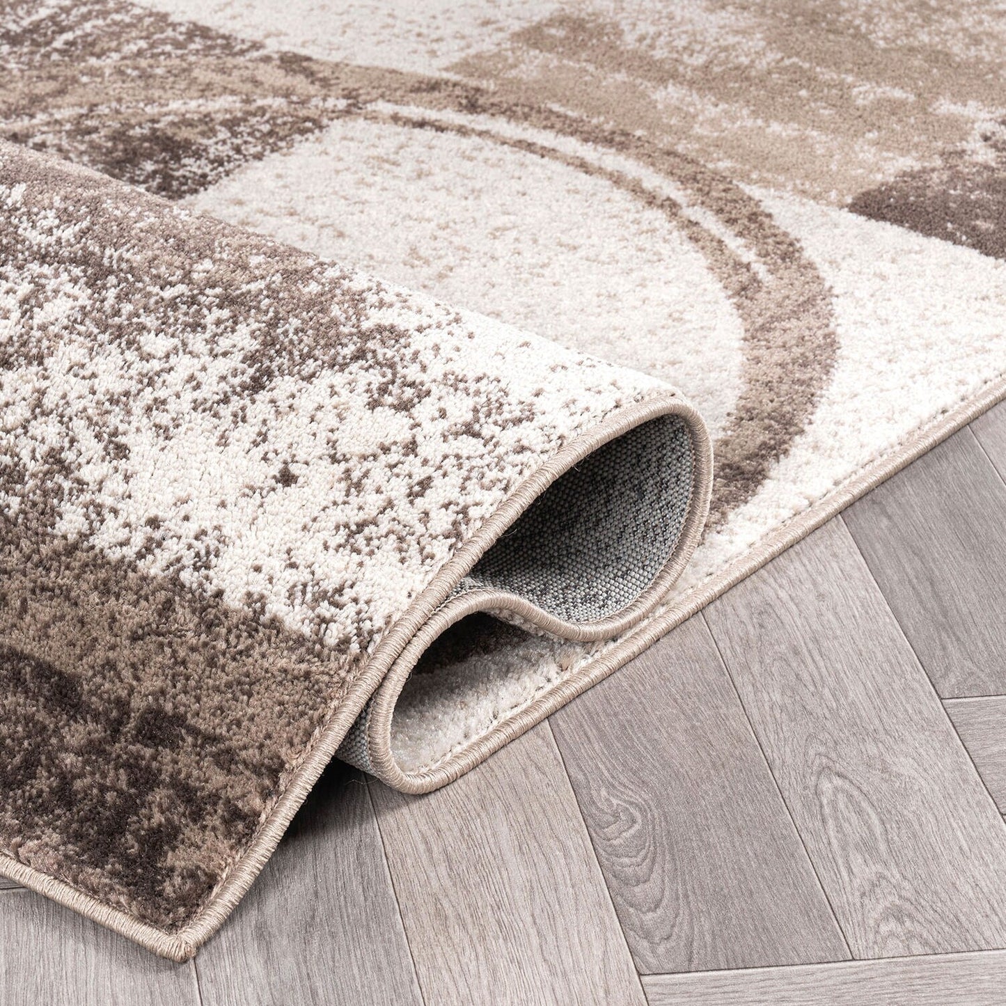 Tappeto circolare astratto in polipropilene fatto a macchina World Rug Gallery