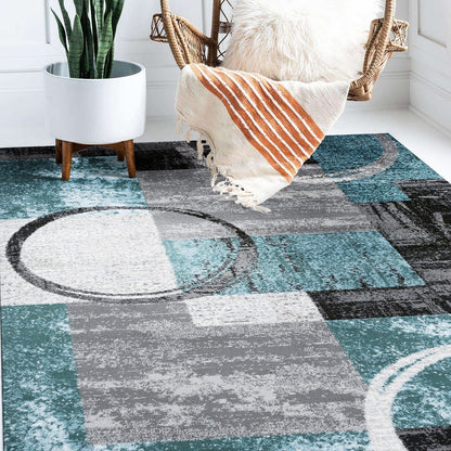 Tappeto circolare astratto in polipropilene fatto a macchina World Rug Gallery