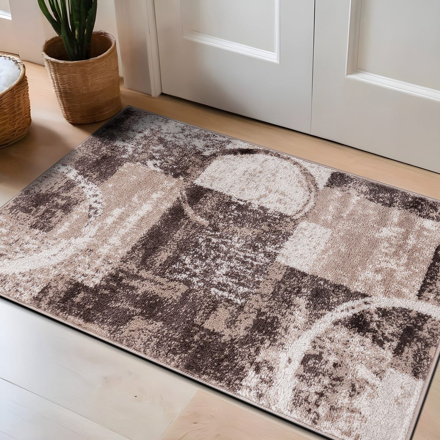 Tappeto circolare astratto in polipropilene fatto a macchina World Rug Gallery