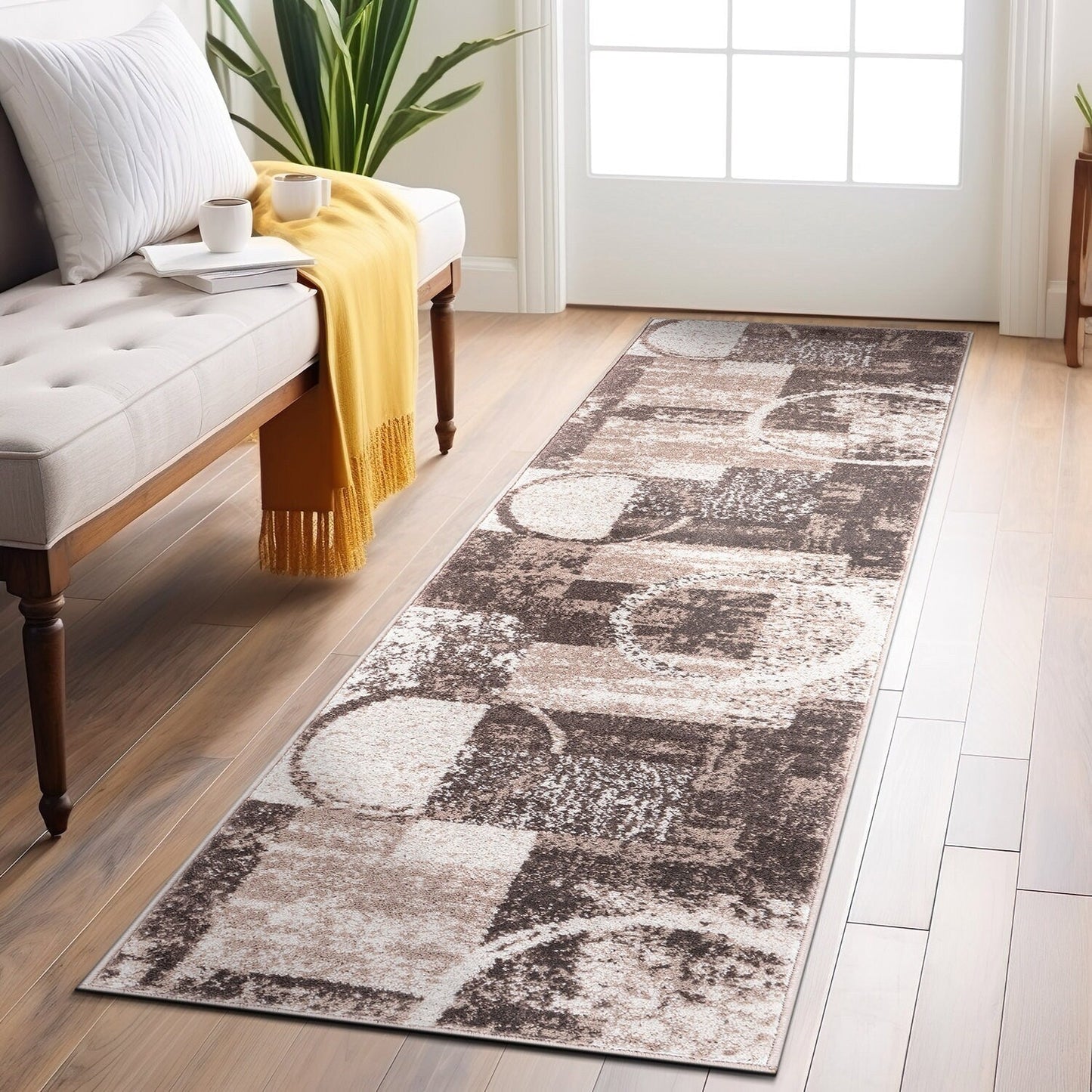 Tappeto circolare astratto in polipropilene fatto a macchina World Rug Gallery