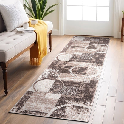 Tappeto circolare astratto in polipropilene fatto a macchina World Rug Gallery