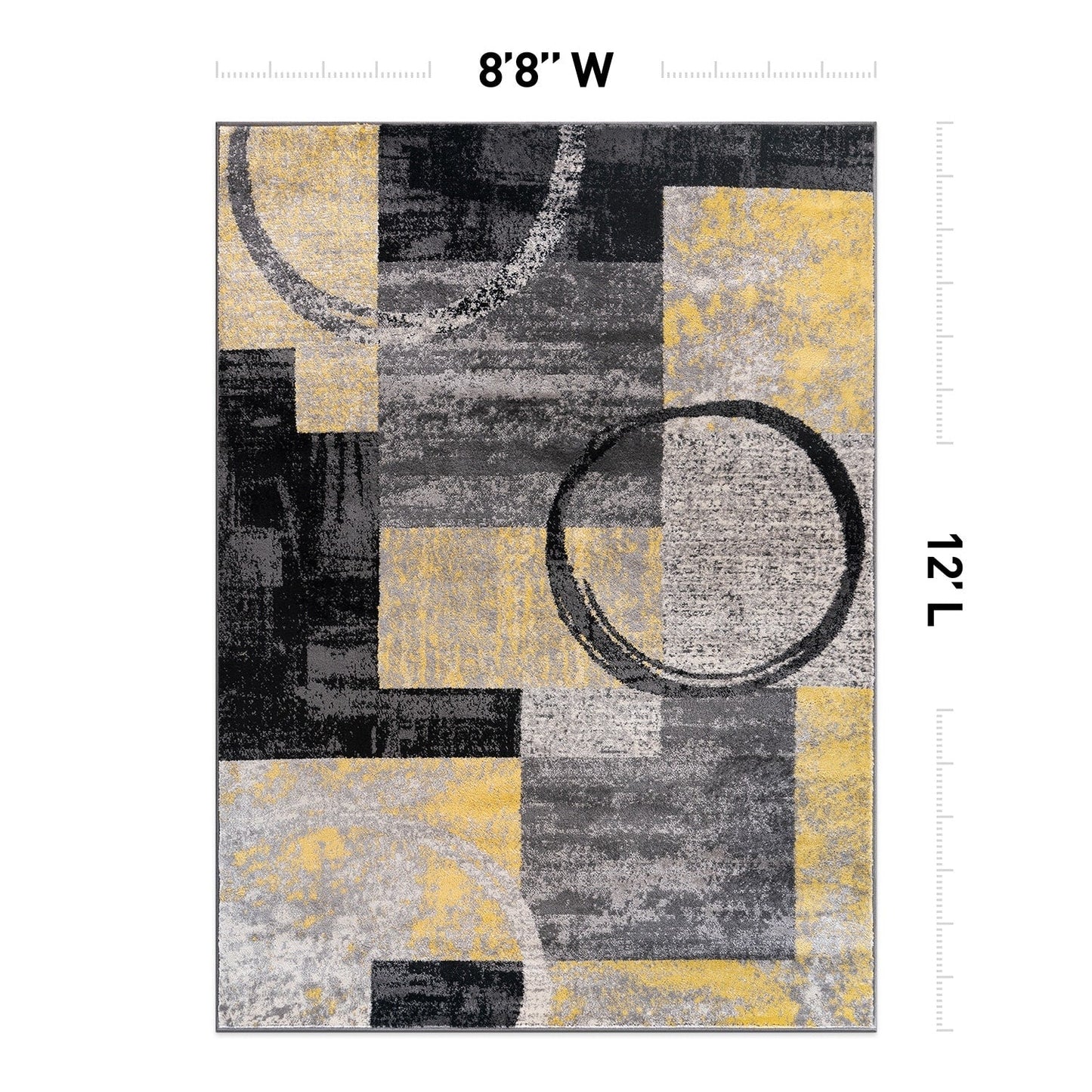 Tappeto circolare astratto in polipropilene fatto a macchina World Rug Gallery