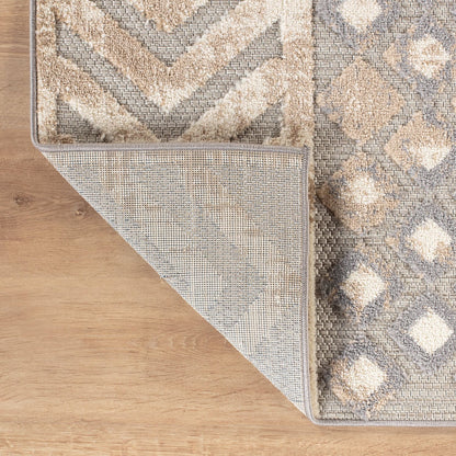 Tappeto per interni/esterni con motivo geometrico anticato della World Rug Gallery