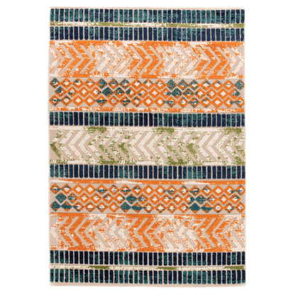 Tappeto per interni/esterni con motivo geometrico anticato della World Rug Gallery