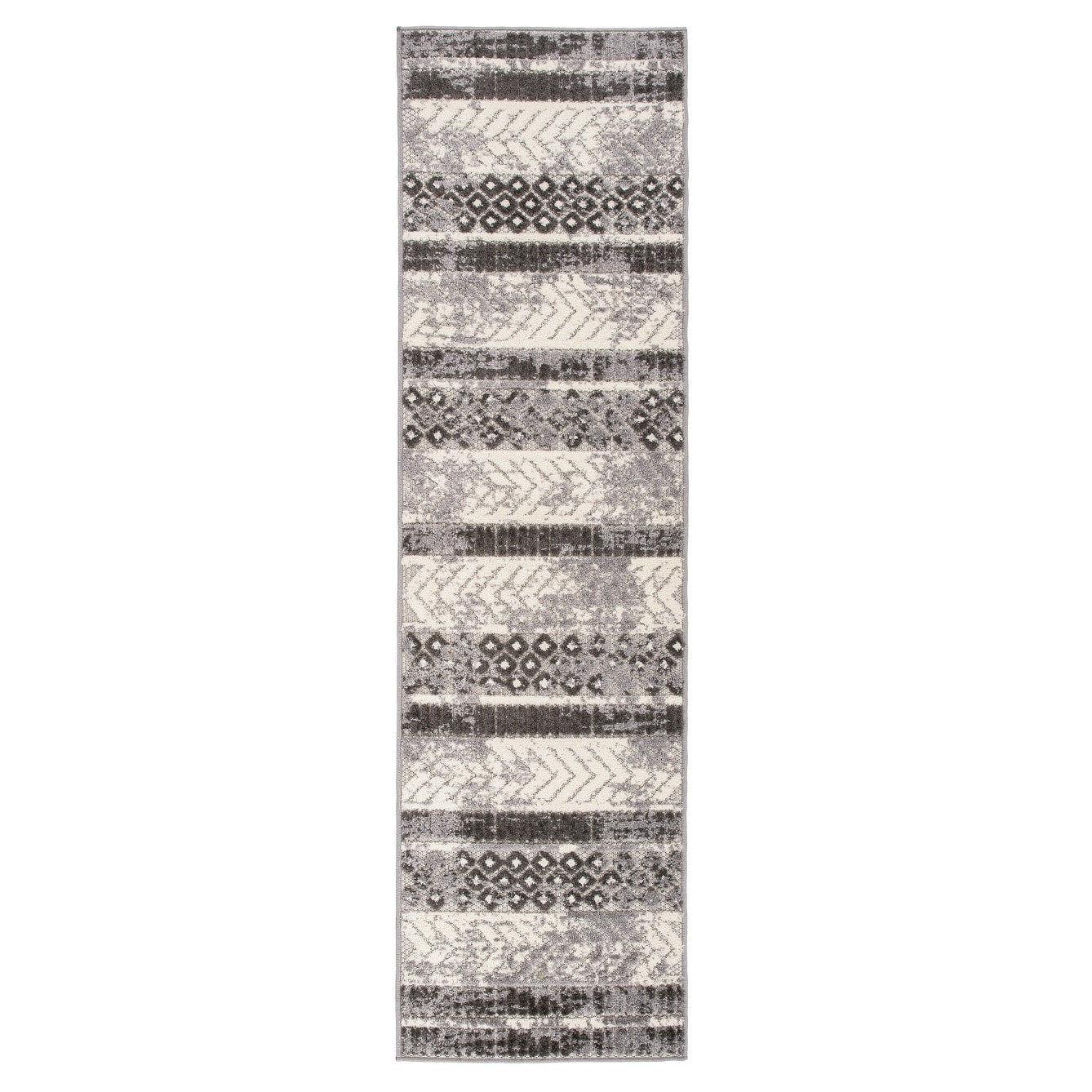 Tappeto per interni/esterni con motivo geometrico anticato della World Rug Gallery