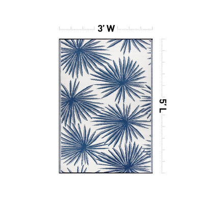 World Rug Gallery Tappeti da esterno reversibili in plastica riciclata con motivi floreali e tropicali