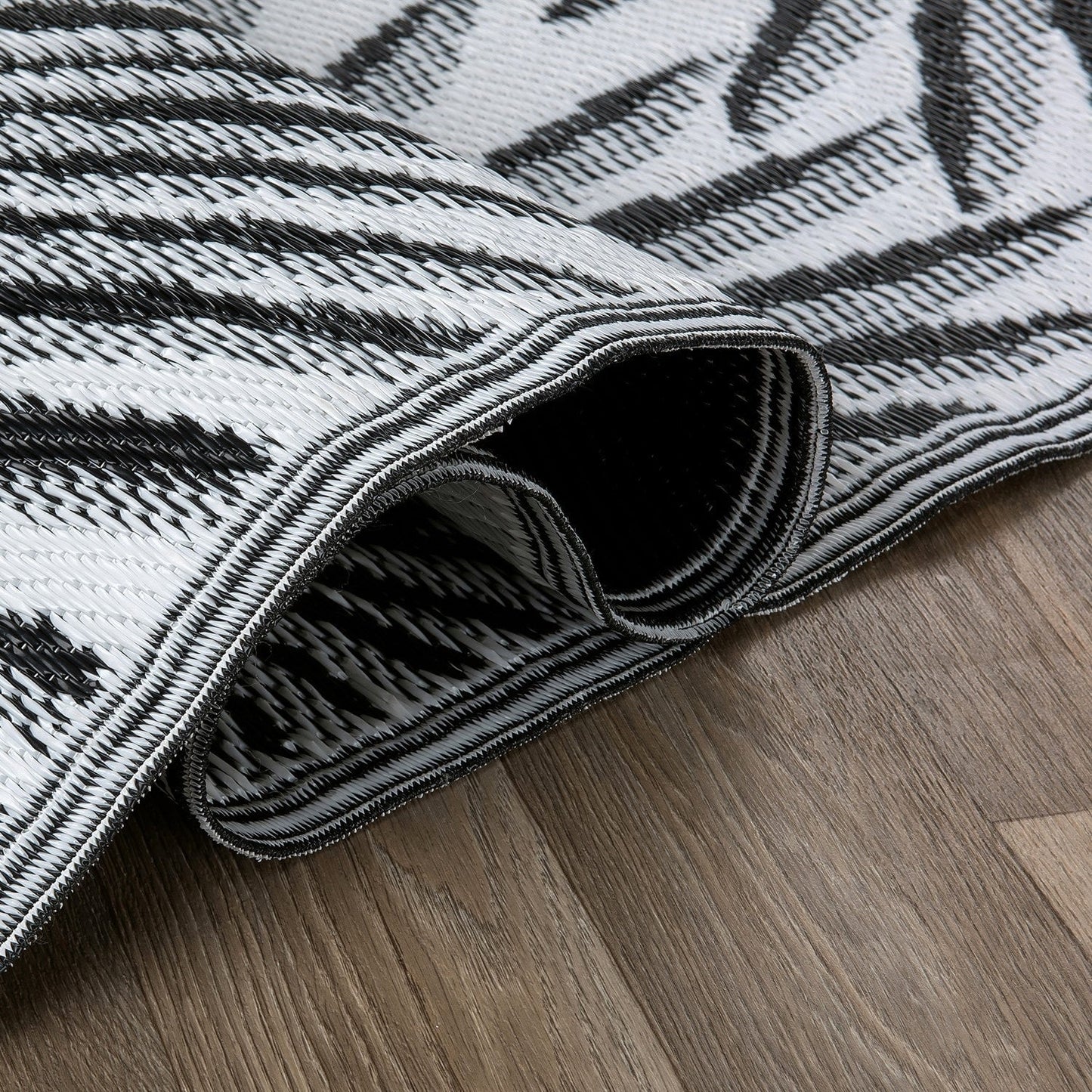 World Rug Gallery Tappeti da esterno reversibili in plastica riciclata con motivi floreali e tropicali