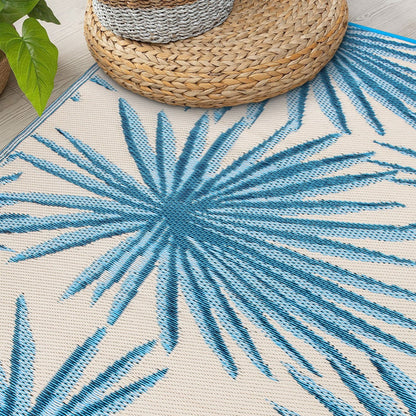 World Rug Gallery Tappeti da esterno reversibili in plastica riciclata con motivi floreali e tropicali