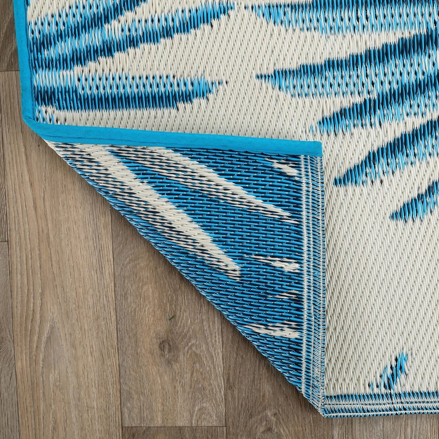 World Rug Gallery Tappeti da esterno reversibili in plastica riciclata con motivi floreali e tropicali