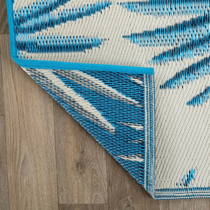 World Rug Gallery Tappeti da esterno reversibili in plastica riciclata con motivi floreali e tropicali