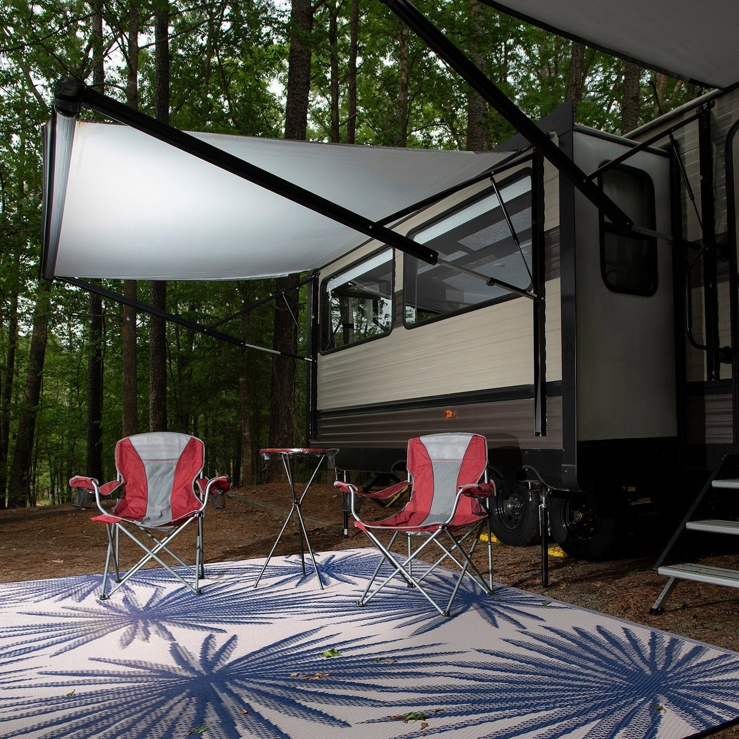 World Rug Gallery Tappeti da esterno reversibili in plastica riciclata con motivi floreali e tropicali