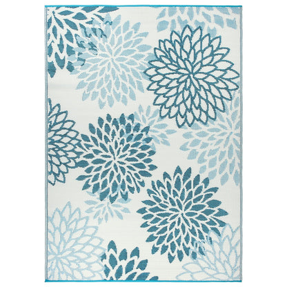 World Rug Gallery Tappeti da esterno reversibili in plastica riciclata con motivo floreale moderno Aloha
