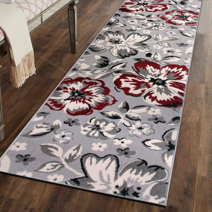 Tappeto moderno con motivo floreale della World Rug Gallery