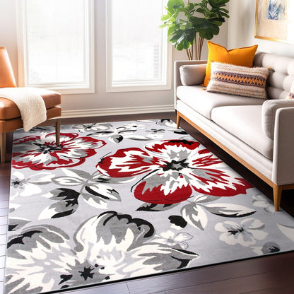Tappeto moderno con motivo floreale della World Rug Gallery