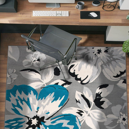 Tappeto moderno con motivo floreale della World Rug Gallery