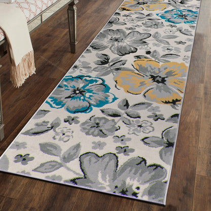 Tappeto moderno con motivo floreale della World Rug Gallery
