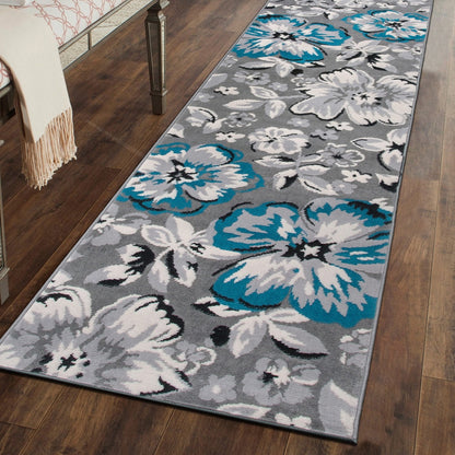 Tappeto moderno con motivo floreale della World Rug Gallery