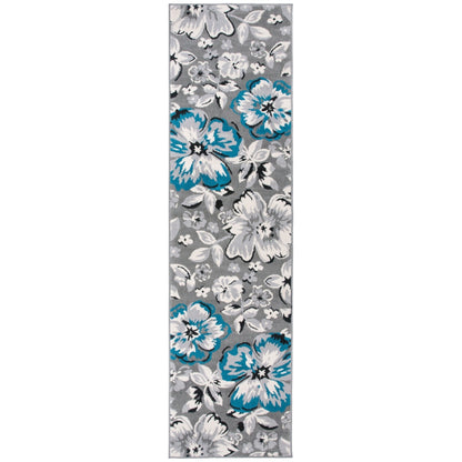 Tappeto moderno con motivo floreale della World Rug Gallery