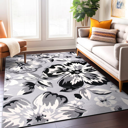 Tappeto moderno con motivo floreale della World Rug Gallery